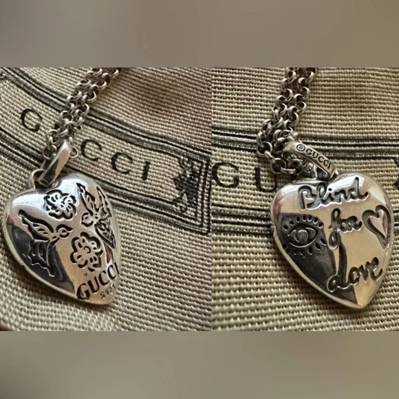 𝙶𝚞𝚌𝚌𝚒 𝚁𝚊𝚛𝚎 𝙱𝚕𝚒𝚗𝚍 𝚏𝚘𝚛 𝙻𝚘𝚟𝚎 𝙱𝚒𝚛𝚍 𝙵𝚕𝚘𝚠𝚎𝚛 𝙴𝚢𝚎 𝚂𝚝𝚎𝚛𝚕𝚒𝚗𝚐 𝚂𝚒𝚕𝚟𝚎𝚛 𝙷𝚎𝚊𝚛𝚝 𝙽𝚎𝚌𝚔𝚕𝚊𝚌𝚎 - Picture 2 of 6